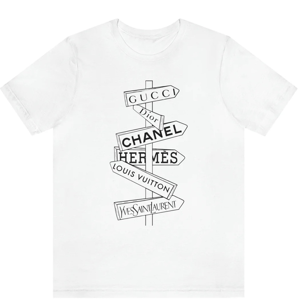 Fashion Designer Street Sign TShirt by AlwaysStylish Mama - Size Small